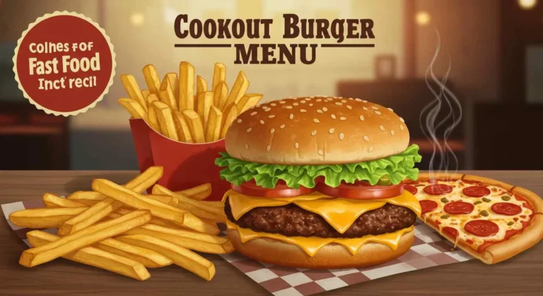 Cookout Burger menu 2025 with updated USA prices, showcasing different burger styles and their costs.